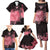 Breast Cancer Family Matching Puletasi Dress and Hawaiian Shirt Survivor Polynesian Ribbon Butterfly LT05 - Polynesian Pride