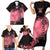 Breast Cancer Family Matching Short Sleeve Bodycon Dress and Hawaiian Shirt Survivor Polynesian Ribbon Butterfly LT05 - Polynesian Pride