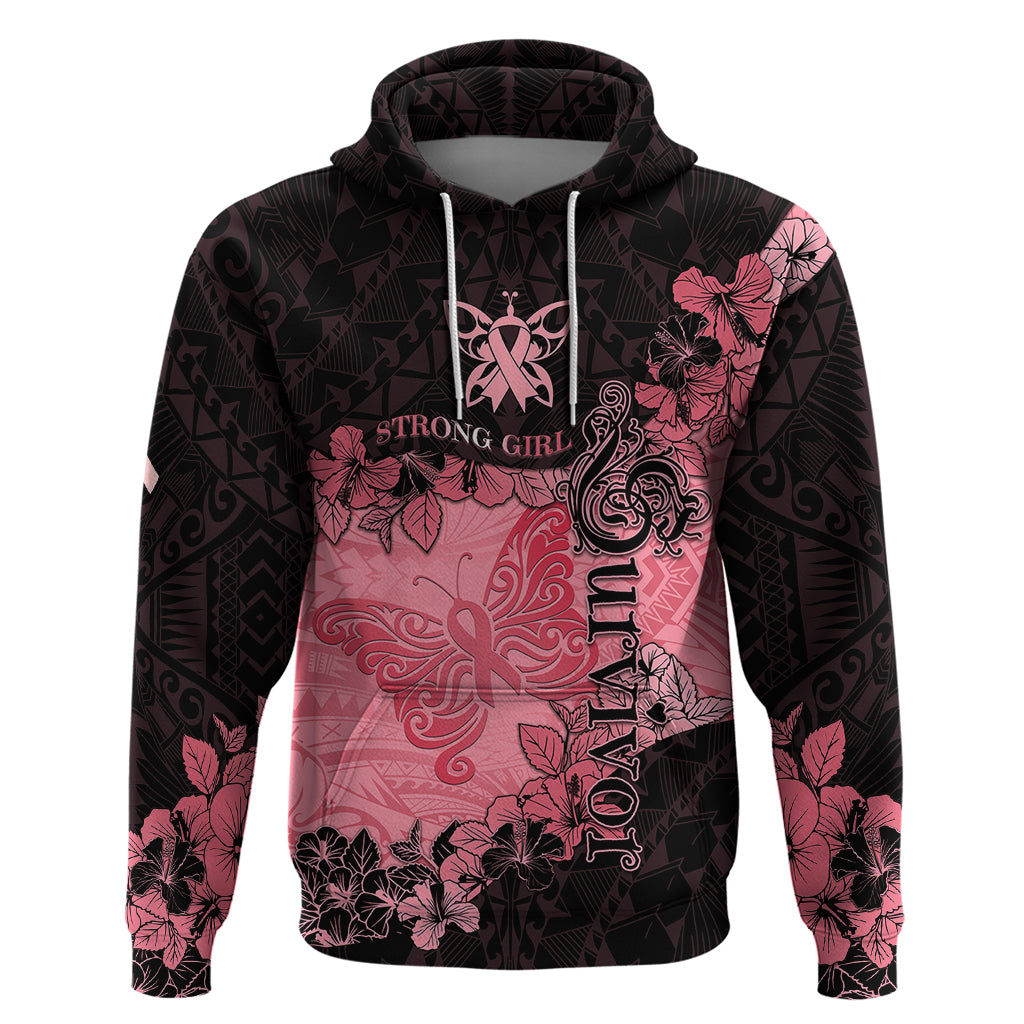 Breast Cancer Hoodie Survivor Polynesian Ribbon Butterfly LT05 Pullover Hoodie Pink - Polynesian Pride