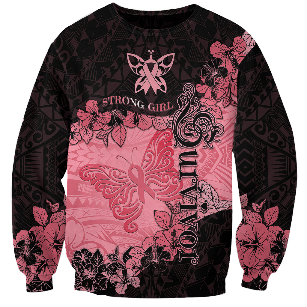 Breast Cancer Sweatshirt Survivor Polynesian Ribbon Butterfly LT05 Unisex Pink - Polynesian Pride