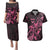 Breast Cancer Awareness Couples Matching Puletasi Dress and Hawaiian Shirt Ribbon Polynesian Pattern Black Version LT05 Black - Polynesian Pride