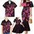 Breast Cancer Awareness Family Matching Mermaid Dress and Hawaiian Shirt Ribbon Polynesian Pattern Black Version LT05 - Polynesian Pride