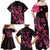 Breast Cancer Awareness Family Matching Off Shoulder Long Sleeve Dress and Hawaiian Shirt Ribbon Polynesian Pattern Black Version LT05 - Polynesian Pride