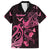 Breast Cancer Awareness Family Matching Off Shoulder Long Sleeve Dress and Hawaiian Shirt Ribbon Polynesian Pattern Black Version LT05 Dad's Shirt - Short Sleeve Black - Polynesian Pride