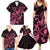 Breast Cancer Awareness Family Matching Summer Maxi Dress and Hawaiian Shirt Ribbon Polynesian Pattern Black Version LT05 - Polynesian Pride