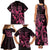 Breast Cancer Awareness Family Matching Tank Maxi Dress and Hawaiian Shirt Ribbon Polynesian Pattern Black Version LT05 - Polynesian Pride