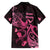 Breast Cancer Awareness Kid Hawaiian Shirt Ribbon Polynesian Pattern Black Version LT05 - Polynesian Pride