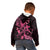 Breast Cancer Awareness Kid Hoodie Ribbon Polynesian Pattern Black Version LT05 - Polynesian Pride