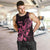 Breast Cancer Awareness Men Tank Top Ribbon Polynesian Pattern Black Version LT05 - Polynesian Pride