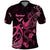 Breast Cancer Awareness Polo Shirt Ribbon Polynesian Pattern Black Version LT05 Black - Polynesian Pride