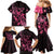 Personalized Breast Cancer Awareness Family Matching Mermaid Dress and Hawaiian Shirt Ribbon Polynesian Pattern Black Version LT05 - Polynesian Pride