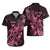 Personalized Breast Cancer Awareness Hawaiian Shirt Ribbon Polynesian Pattern Black Version LT05 - Polynesian Pride