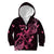 Personalized Breast Cancer Awareness Kid Hoodie Ribbon Polynesian Pattern Black Version LT05 Zip Hoodie Black - Polynesian Pride