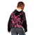 Personalized Breast Cancer Awareness Kid Hoodie Ribbon Polynesian Pattern Black Version LT05 - Polynesian Pride