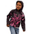 Personalized Breast Cancer Awareness Kid Hoodie Ribbon Polynesian Pattern Black Version LT05 - Polynesian Pride