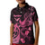 Personalized Breast Cancer Awareness Kid Polo Shirt Ribbon Polynesian Pattern Black Version LT05 Kid Black - Polynesian Pride