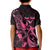 Personalized Breast Cancer Awareness Kid Polo Shirt Ribbon Polynesian Pattern Black Version LT05 - Polynesian Pride