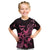 Personalized Breast Cancer Awareness Kid T Shirt Ribbon Polynesian Pattern Black Version LT05 Black - Polynesian Pride