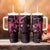 Personalised Breast Cancer Awareness Tumbler With Handle Ribbon Polynesian Pattern Black Version