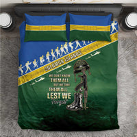 Solomon Islands Remembrance Day Bedding Set Lest We Forget LT05 Green - Polynesian Pride
