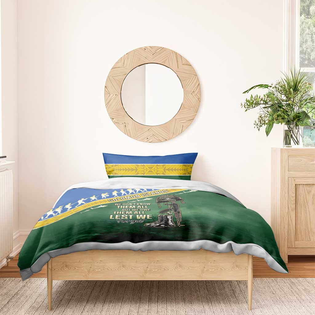 Solomon Islands Remembrance Day Bedding Set Lest We Forget LT05 - Polynesian Pride