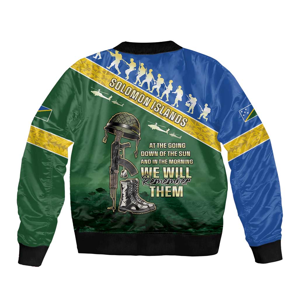 Solomon Islands Remembrance Day Bomber Jacket Lest We Forget LT05 - Polynesian Pride