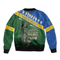Solomon Islands Remembrance Day Bomber Jacket Lest We Forget LT05 - Polynesian Pride