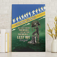 Solomon Islands Remembrance Day Canvas Wall Art Lest We Forget LT05 Without Frame Green - Polynesian Pride