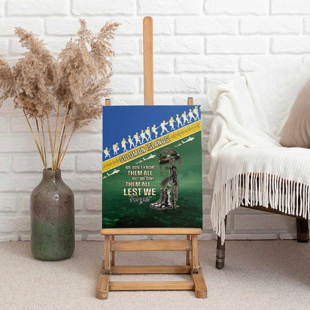 Solomon Islands Remembrance Day Canvas Wall Art Lest We Forget LT05 - Polynesian Pride