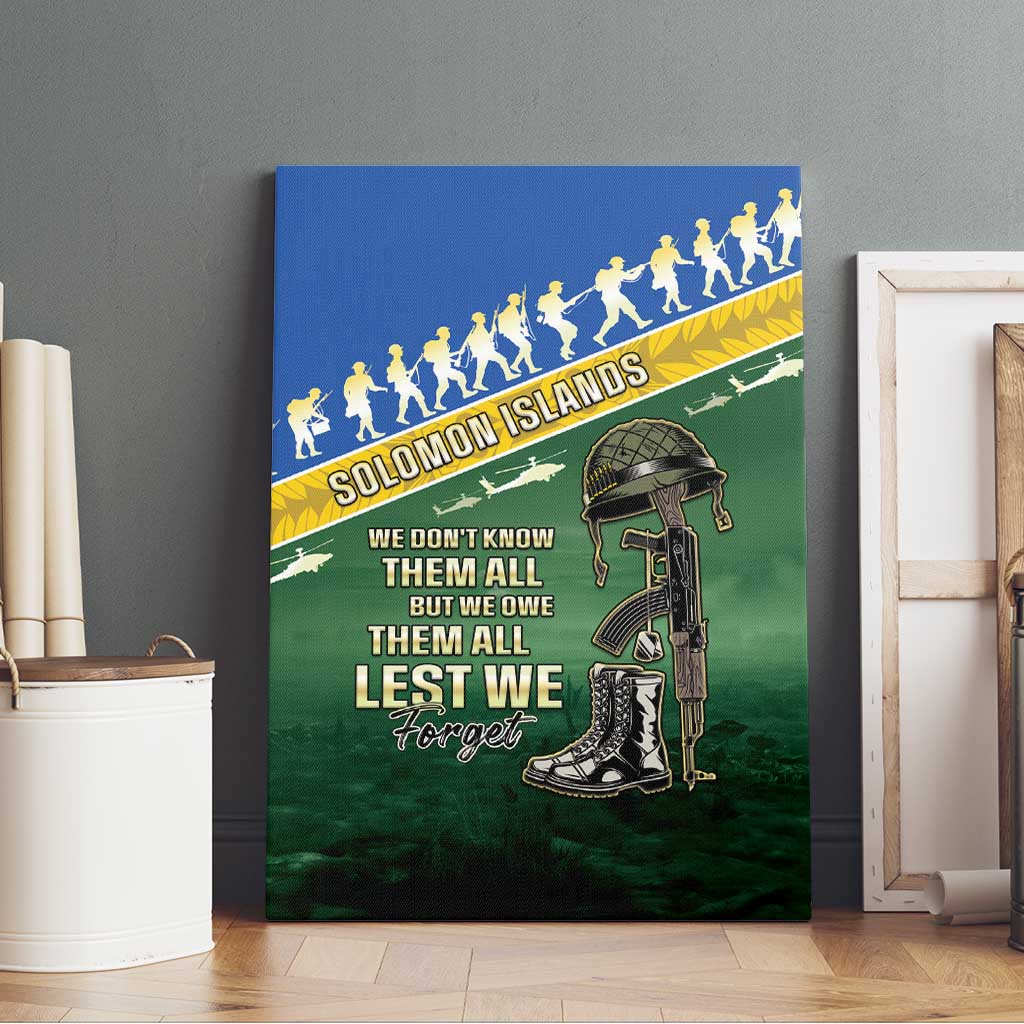 Solomon Islands Remembrance Day Canvas Wall Art Lest We Forget LT05 - Polynesian Pride