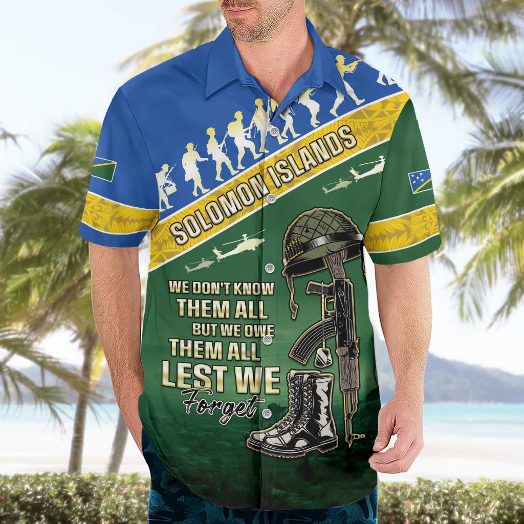 Solomon Islands Remembrance Day Hawaiian Shirt Lest We Forget LT05 - Polynesian Pride
