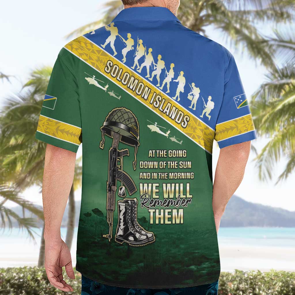 Solomon Islands Remembrance Day Hawaiian Shirt Lest We Forget LT05 - Polynesian Pride