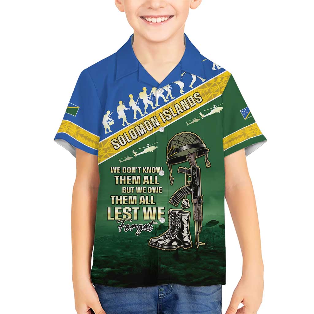 Solomon Islands Remembrance Day Hawaiian Shirt Lest We Forget LT05 - Polynesian Pride