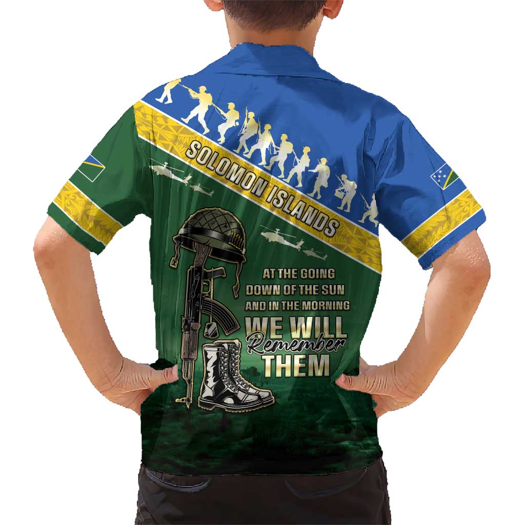 Solomon Islands Remembrance Day Hawaiian Shirt Lest We Forget LT05 - Polynesian Pride