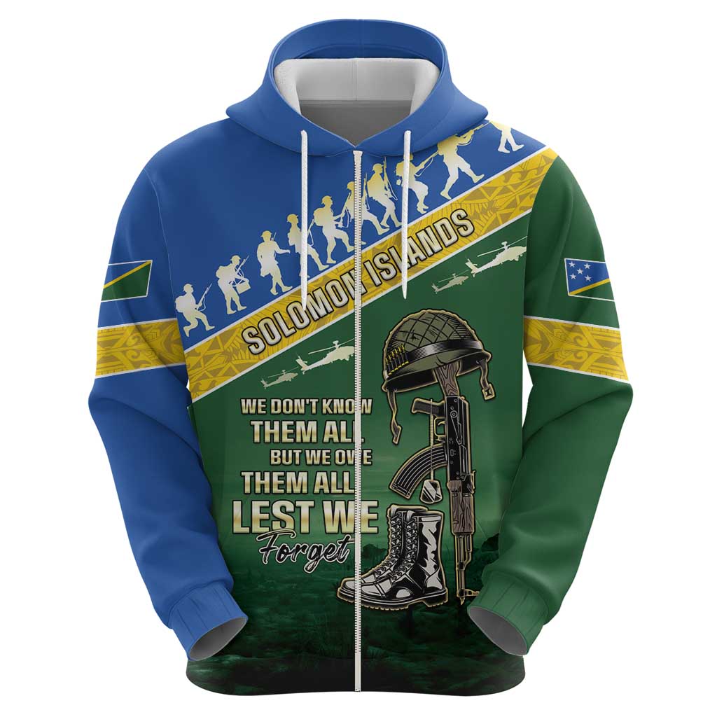 Solomon Islands Remembrance Day Hoodie Lest We Forget LT05 - Polynesian Pride