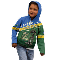 Solomon Islands Remembrance Day Kid Hoodie Lest We Forget LT05 - Polynesian Pride
