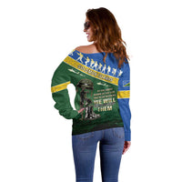 Solomon Islands Remembrance Day Off Shoulder Sweater Lest We Forget LT05 - Polynesian Pride