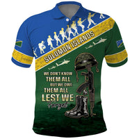 Solomon Islands Remembrance Day Polo Shirt Lest We Forget LT05 Green - Polynesian Pride