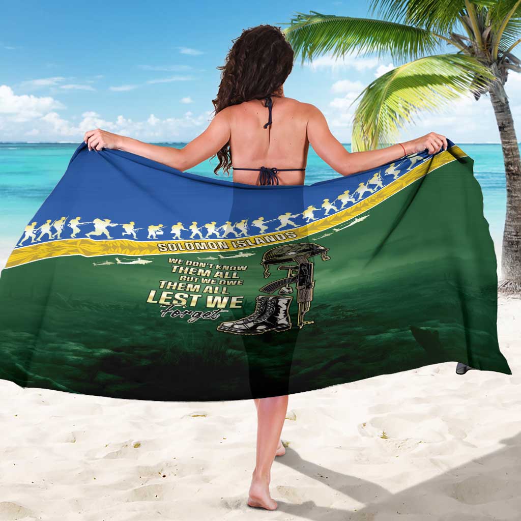 Solomon Islands Remembrance Day Sarong Lest We Forget LT05 - Polynesian Pride
