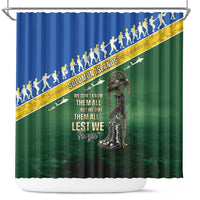 Solomon Islands Remembrance Day Shower Curtain Lest We Forget LT05 Green - Polynesian Pride