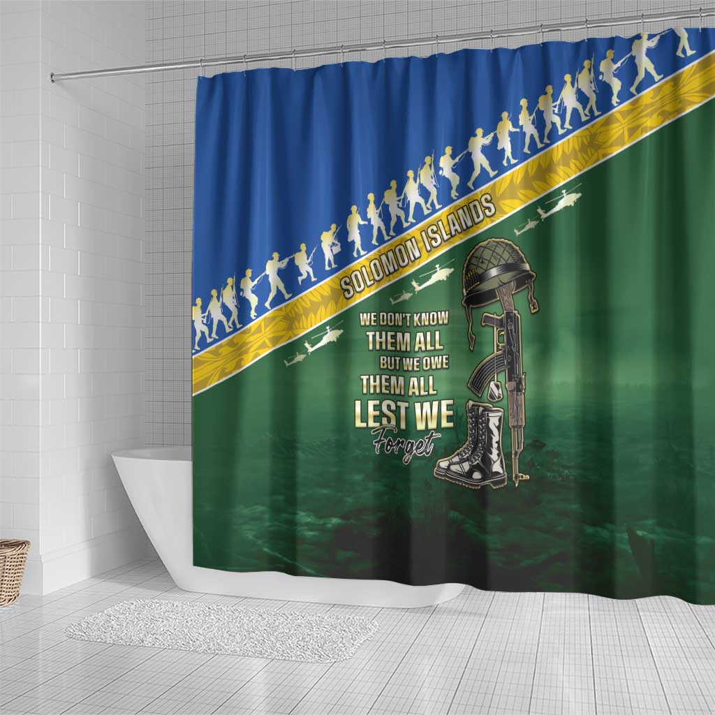 Solomon Islands Remembrance Day Shower Curtain Lest We Forget LT05 - Polynesian Pride