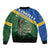 Solomon Islands Remembrance Day Sleeve Zip Bomber Jacket Lest We Forget