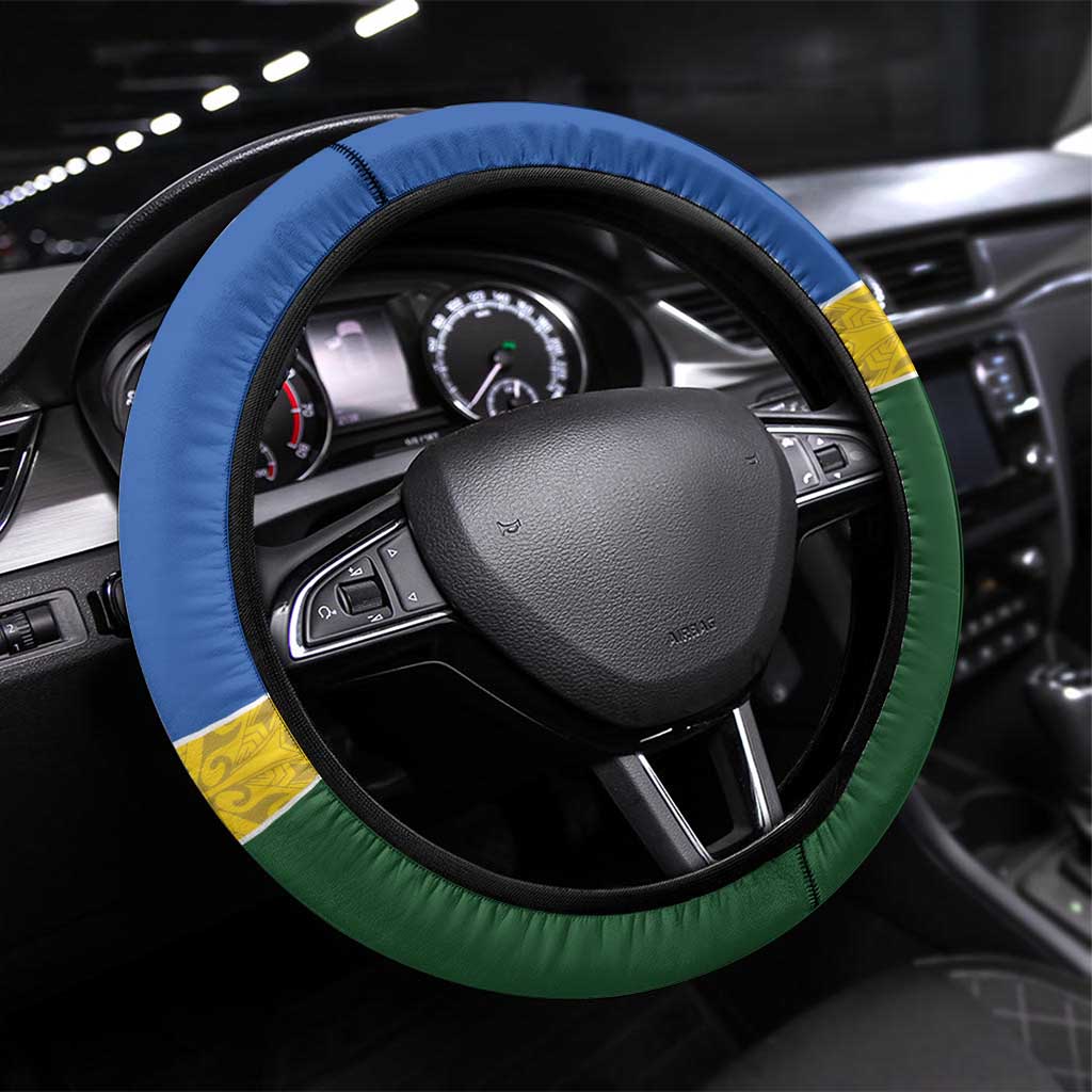 Solomon Islands Remembrance Day Steering Wheel Cover Lest We Forget