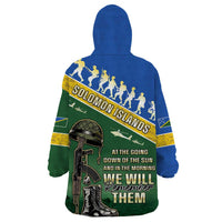 Solomon Islands Remembrance Day Wearable Blanket Hoodie Lest We Forget LT05 - Polynesian Pride
