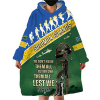 Solomon Islands Remembrance Day Wearable Blanket Hoodie Lest We Forget LT05 - Polynesian Pride