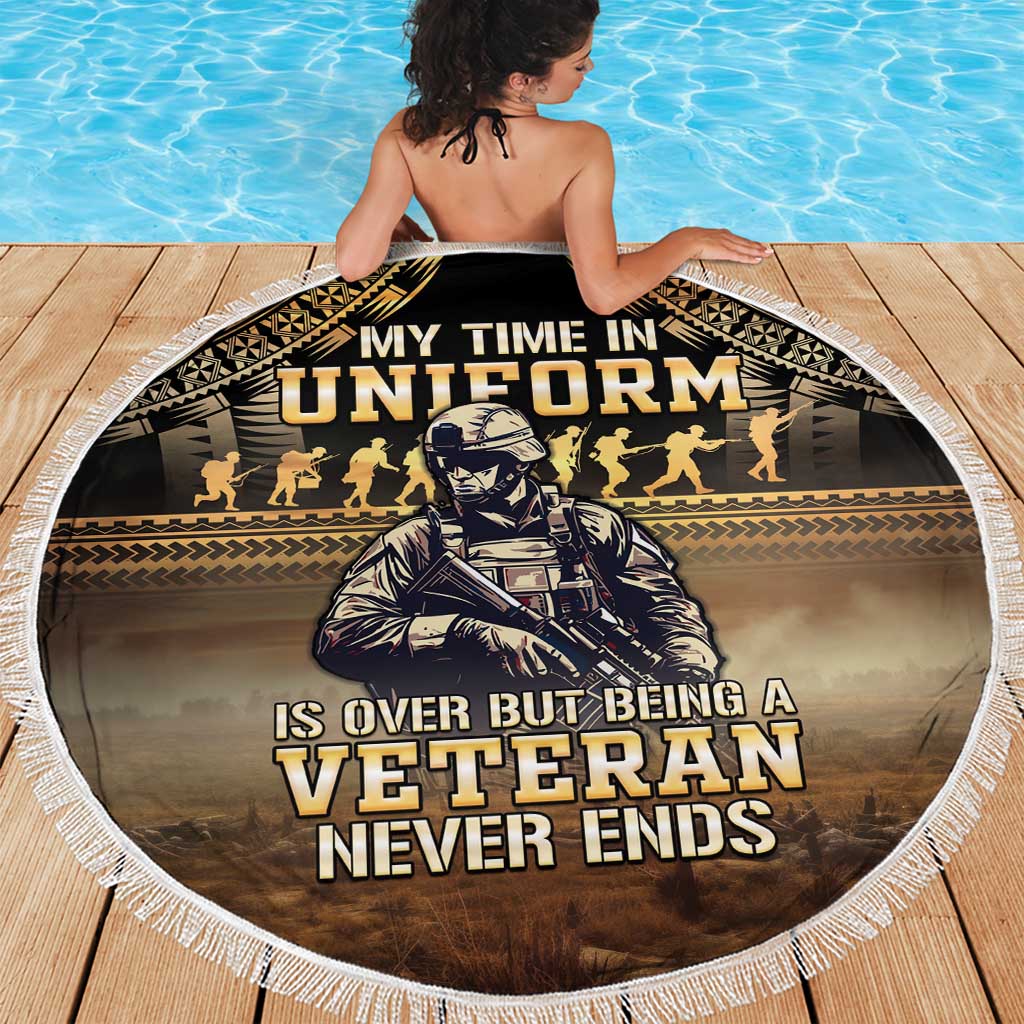 Polynesia Veterans Day Beach Blanket Thank You Veterans Polynesian Pattern LT05 - Polynesian Pride