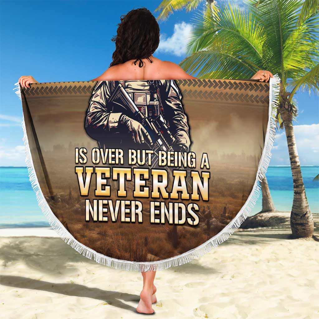 Polynesia Veterans Day Beach Blanket Thank You Veterans Polynesian Pattern LT05 - Polynesian Pride