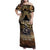 Polynesia Veterans Day Family Matching Off Shoulder Maxi Dress and Hawaiian Shirt Thank You Veterans Polynesian Pattern