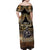 Polynesia Veterans Day Family Matching Off Shoulder Maxi Dress and Hawaiian Shirt Thank You Veterans Polynesian Pattern