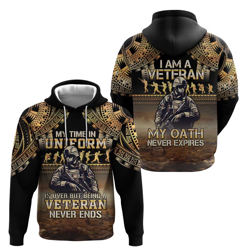 Polynesia Veterans Day Hoodie Thank You Veterans Polynesian Pattern LT05 - Polynesian Pride